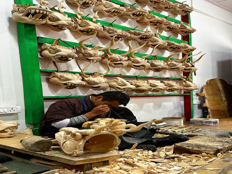 Mask carving at the art institute