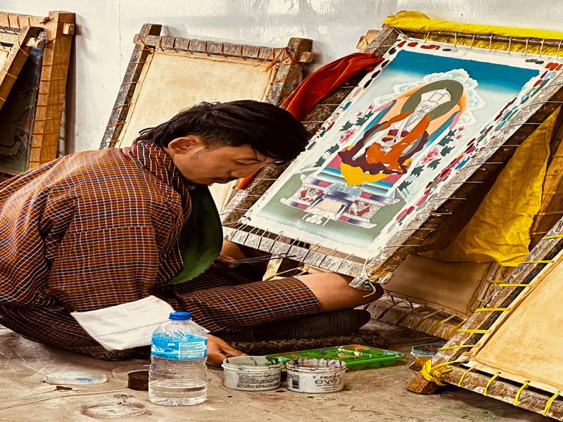 Painting at the art institute