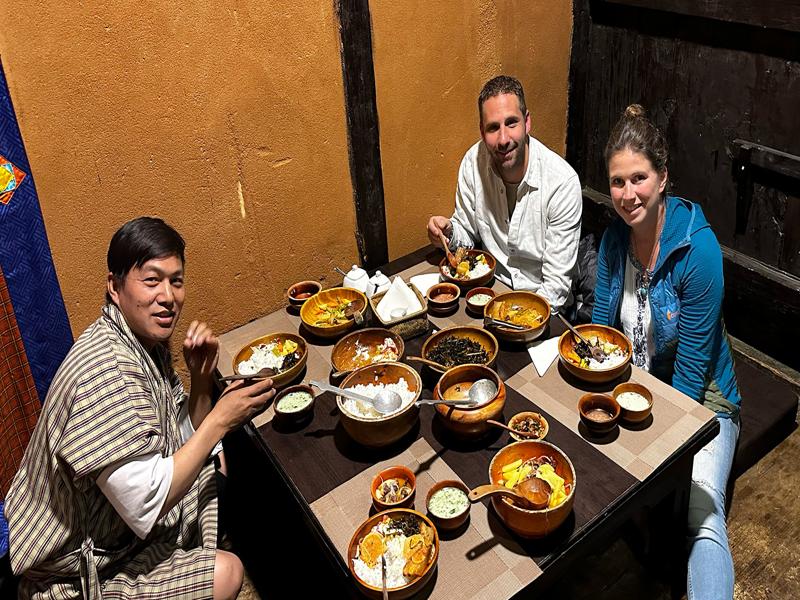 Last dinner in Bhutan