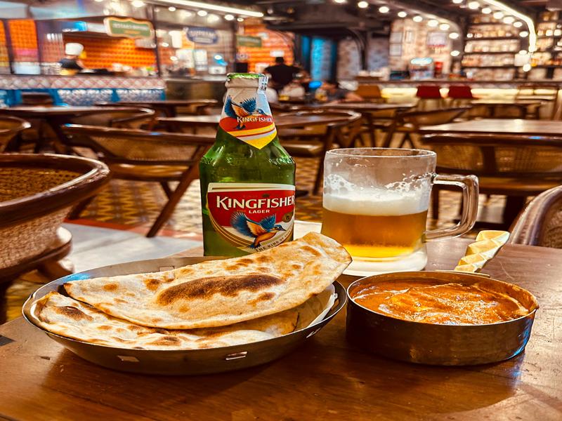 Indian dinner at Delhi airport