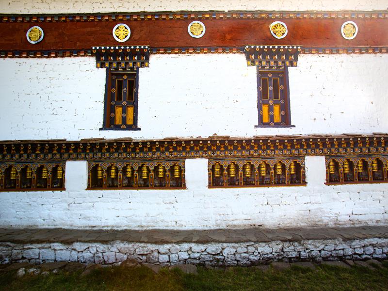 Many prayer wheels