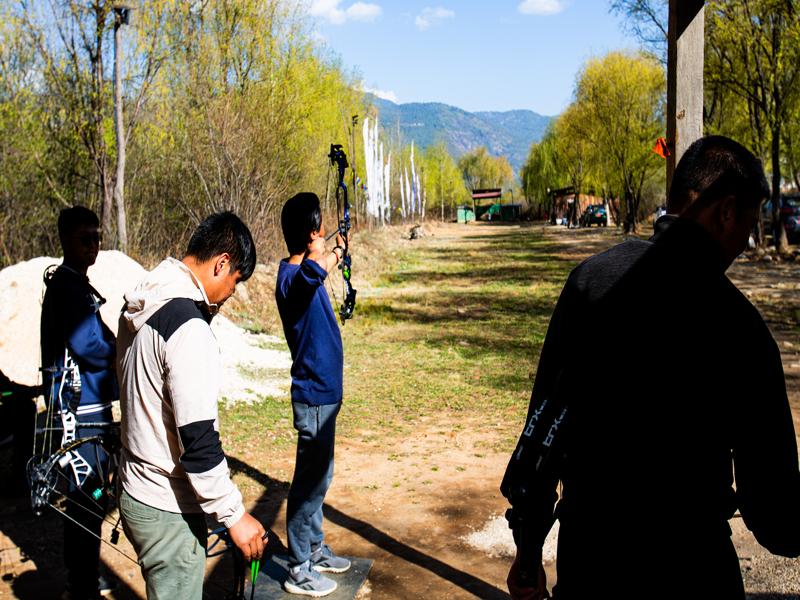 Archery on the side of the road