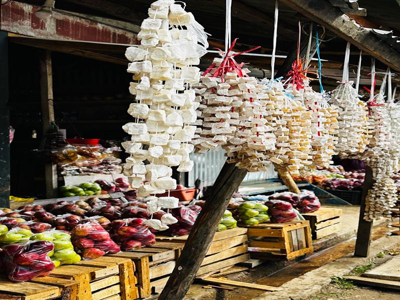 Dried yak cheese and apples for sale