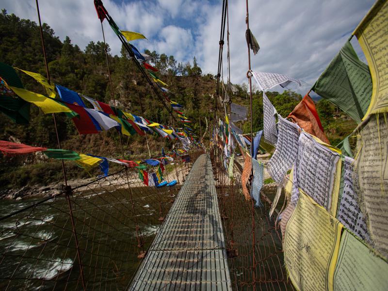 Footbridge over the river to our hike