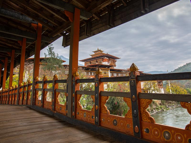 Punakha Dzong from the bridge