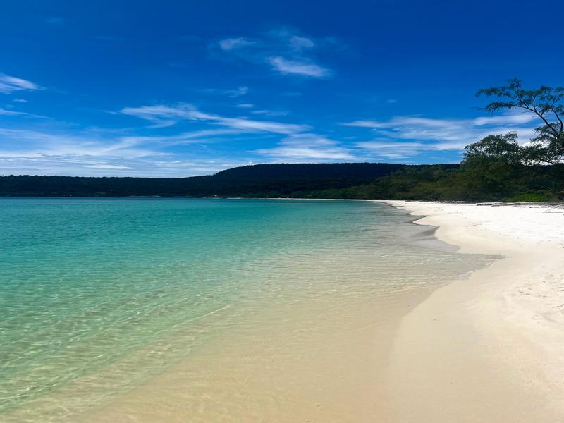 Miles of white beach