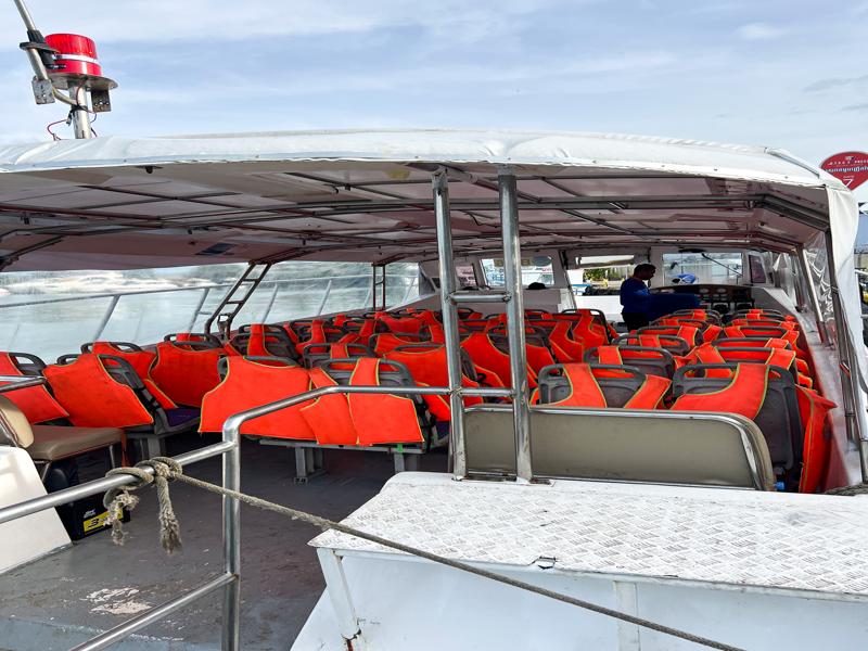 Our ferry to and from the island