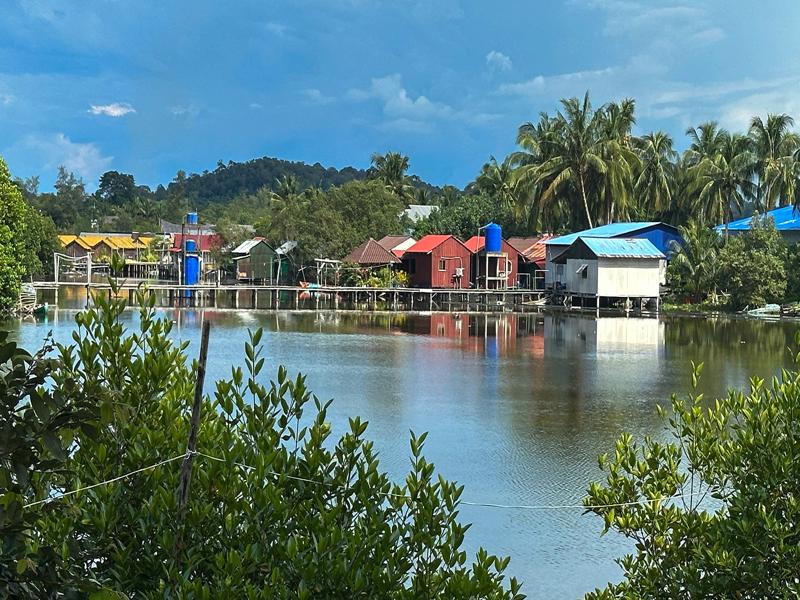 Sok San village at the end of the beach