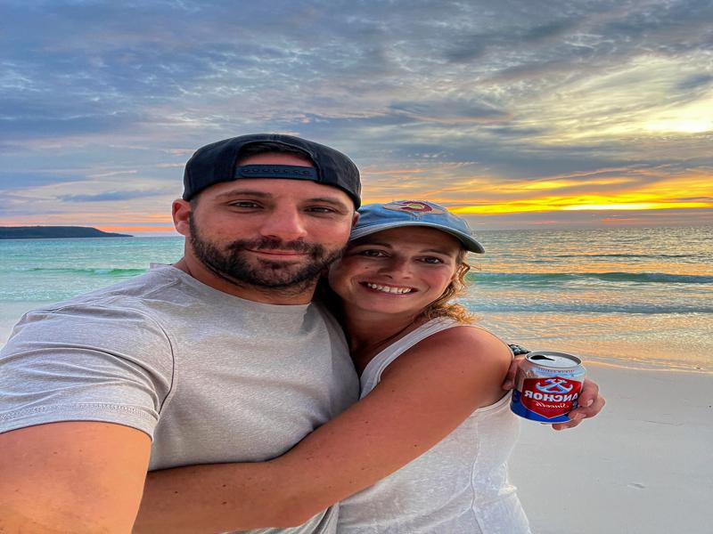 Enjoying our beach time