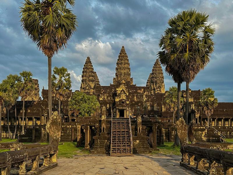 Approaching Angkor Wat