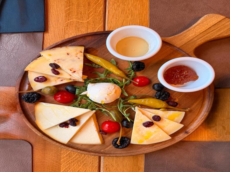 At dinner we tried the local cheese selection