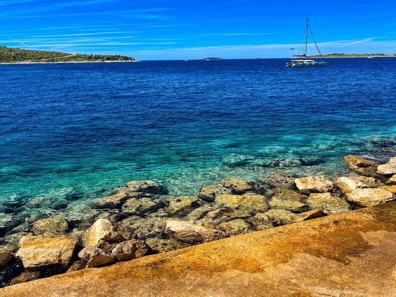 The water in Primosten was super clear