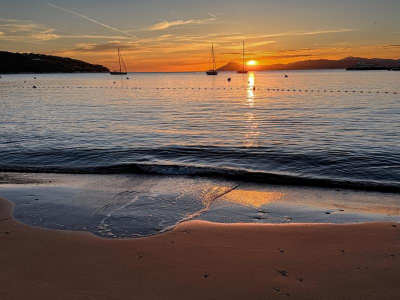Lopud beach at sunset