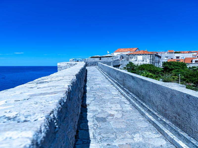 Dubrovnik wall on the seaside