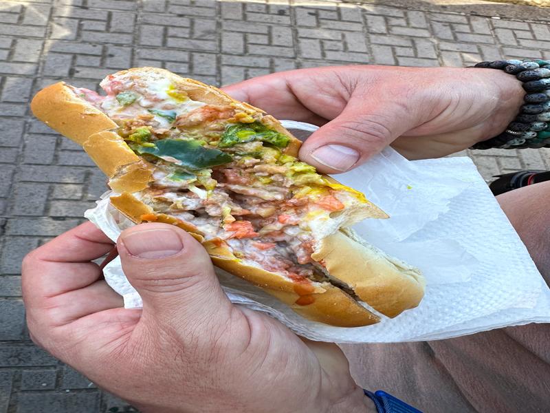 Bryan tried the hot dog