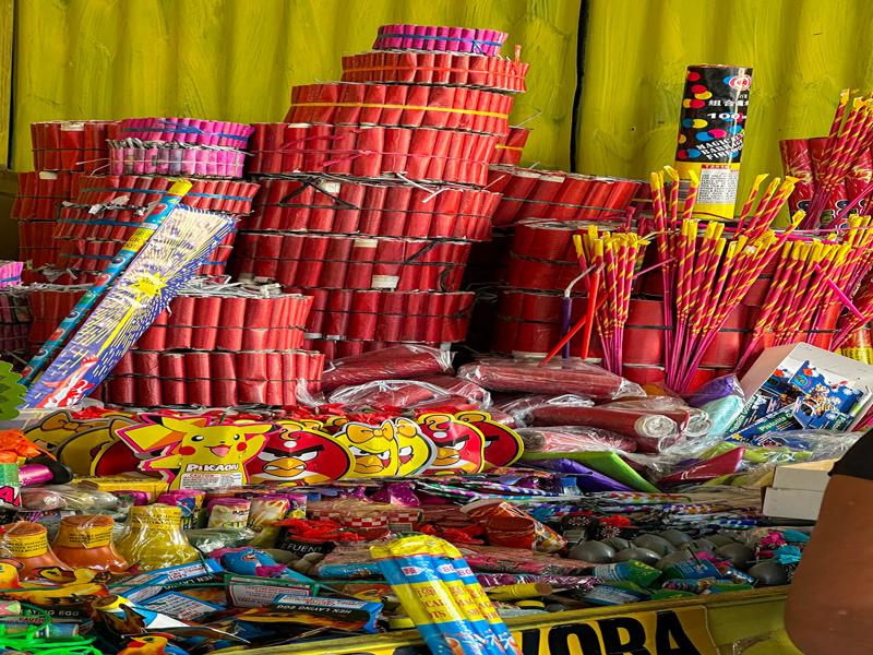 Tons of fireworks were for sale