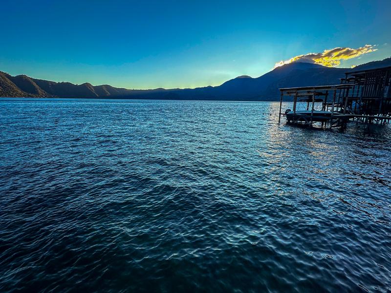 Coatepeque Lake is an old volcanic crater lake