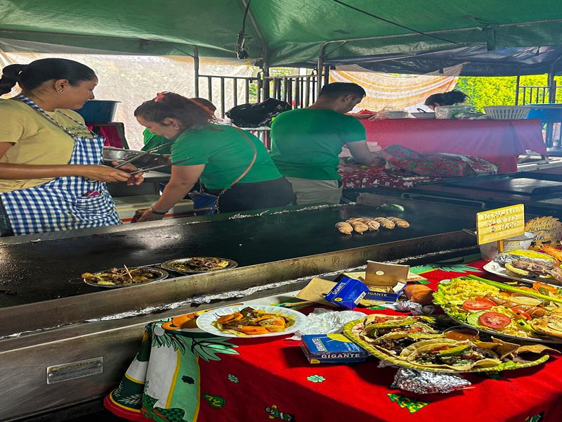There were a lot of stalls with freshly grilled meats