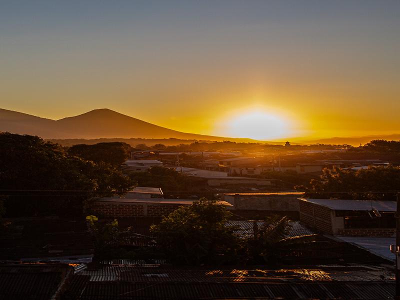Sunset view from our balcony