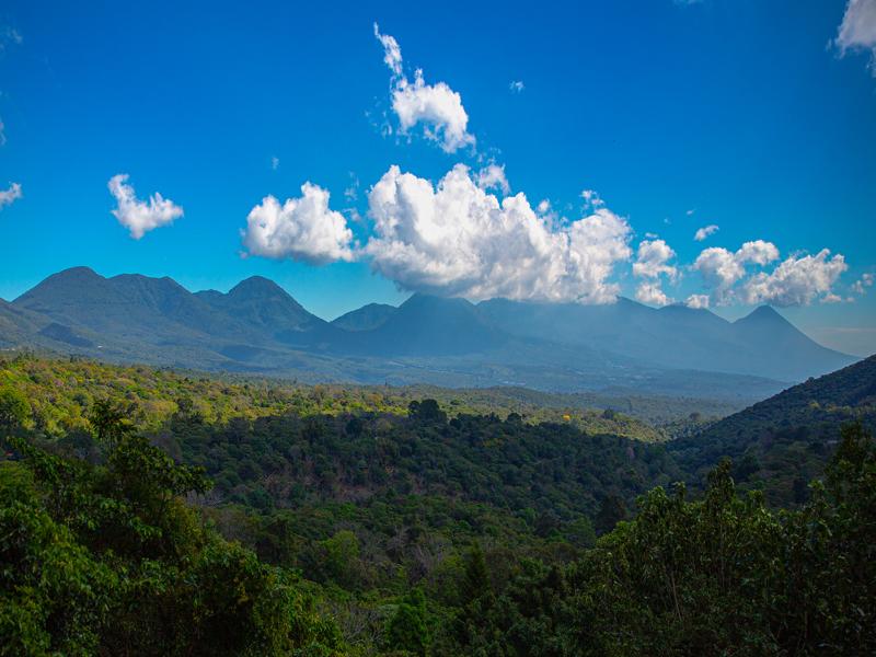 Volcano view from roadside lookout