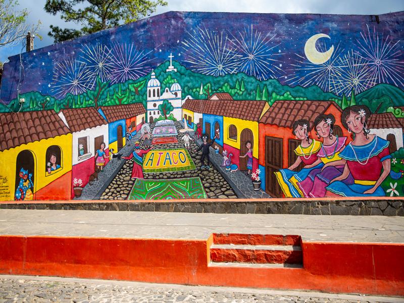 Large mural in Ataco
