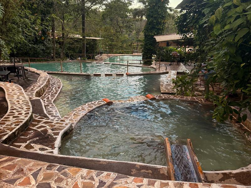 Group of hot springs pools