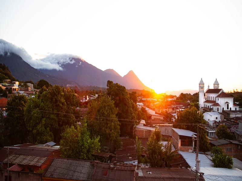 Sunrise and volcanos