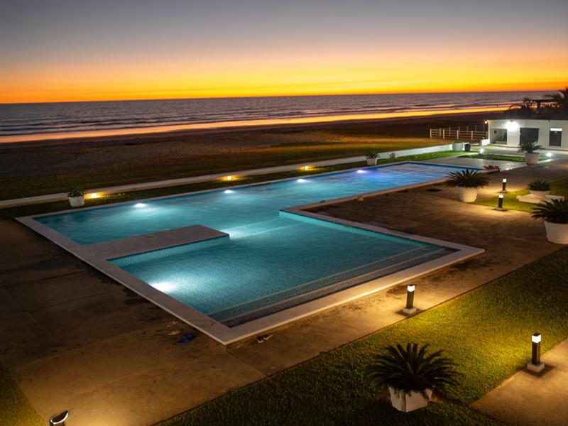 Pool at sunset