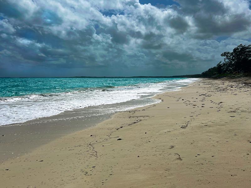 Beach in front of the house