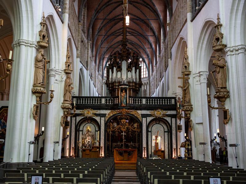 We stopped inside a cathedral