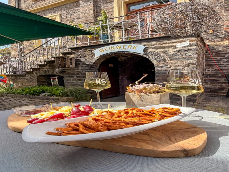 Wine tasting and cheese platter lunch