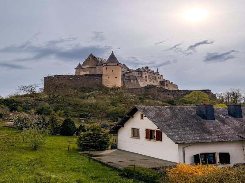 First glimpse of Vianden Castle