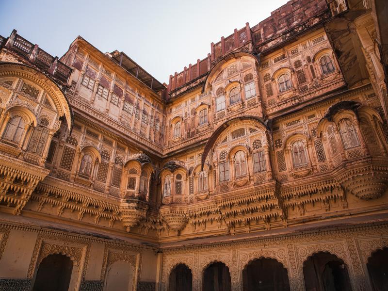 Intricate designs inside the fort
