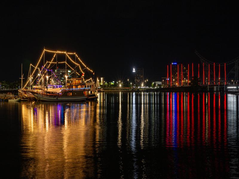 Makassar waterfront at night