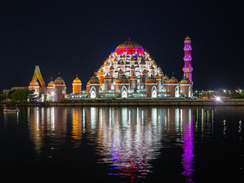 The 99 Dome mosque in Makassar