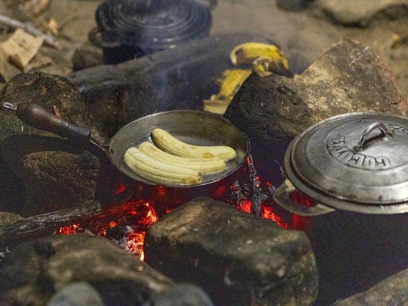 Including carmelized bananas for dessert