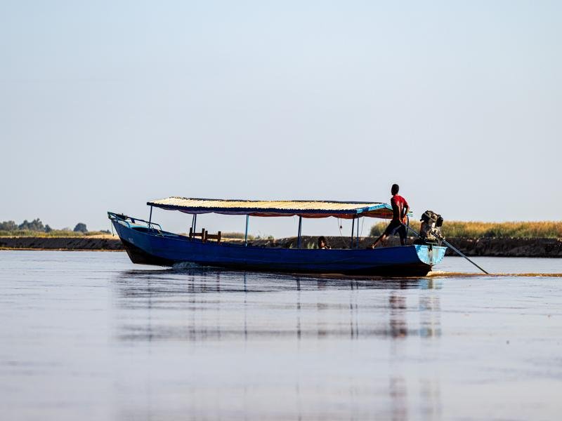 There were a few boats with longtail motors