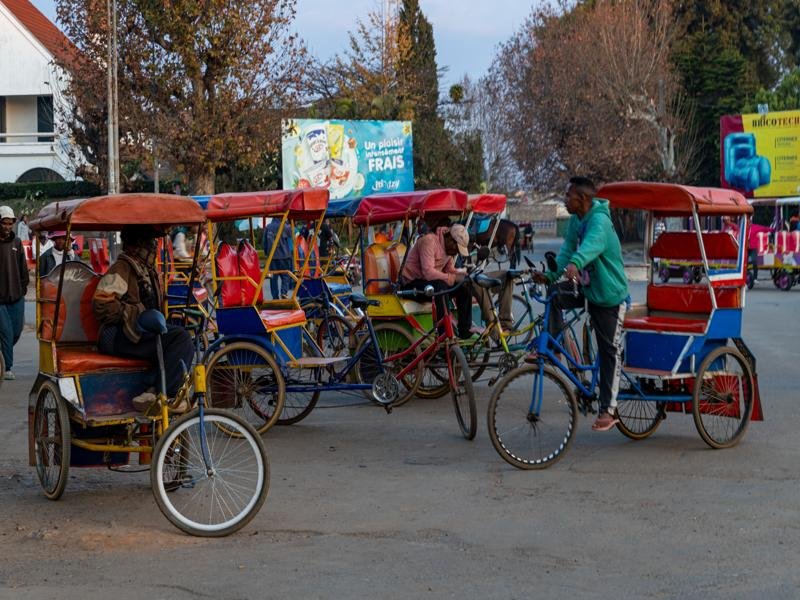 Antsirabe was full of posse-posse bike drivers
