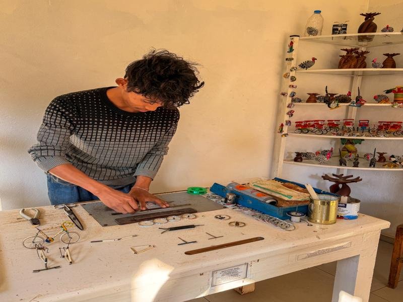 We visited a workshop for making miniatures