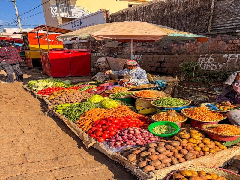 Market street in Antsirabe