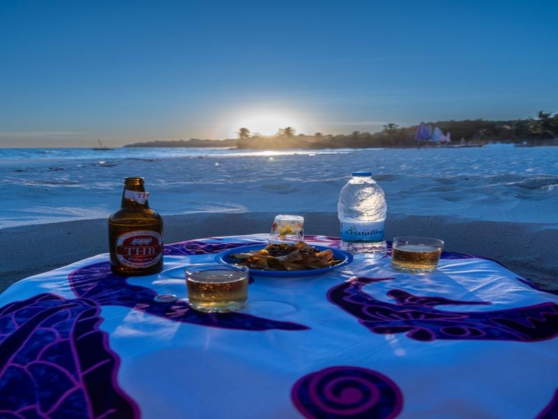 Our guide brought snacks, beer and water for us!