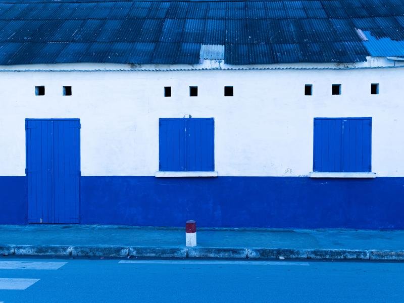 Colorful windows in town
