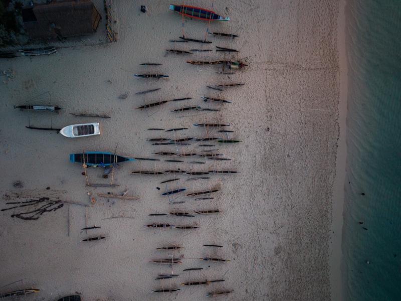 Drone shots of all the local boats