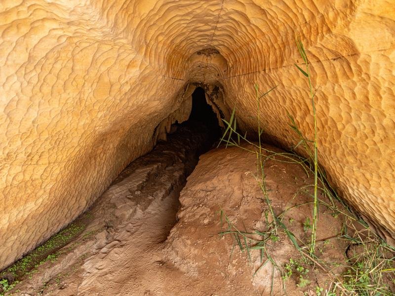 We stopped to go inside this cave