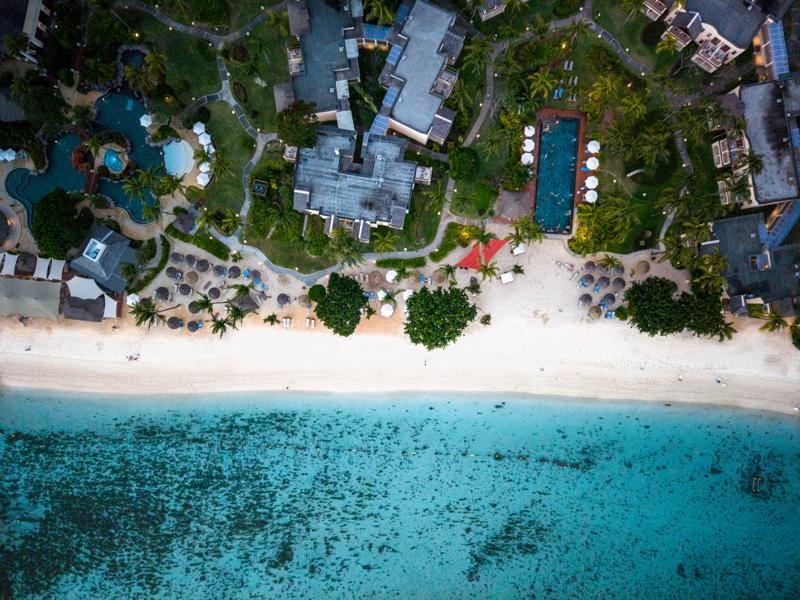 Views of the Hilton from the drone