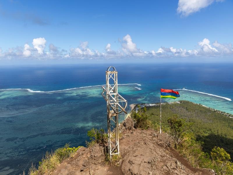 At the top of Le Morne