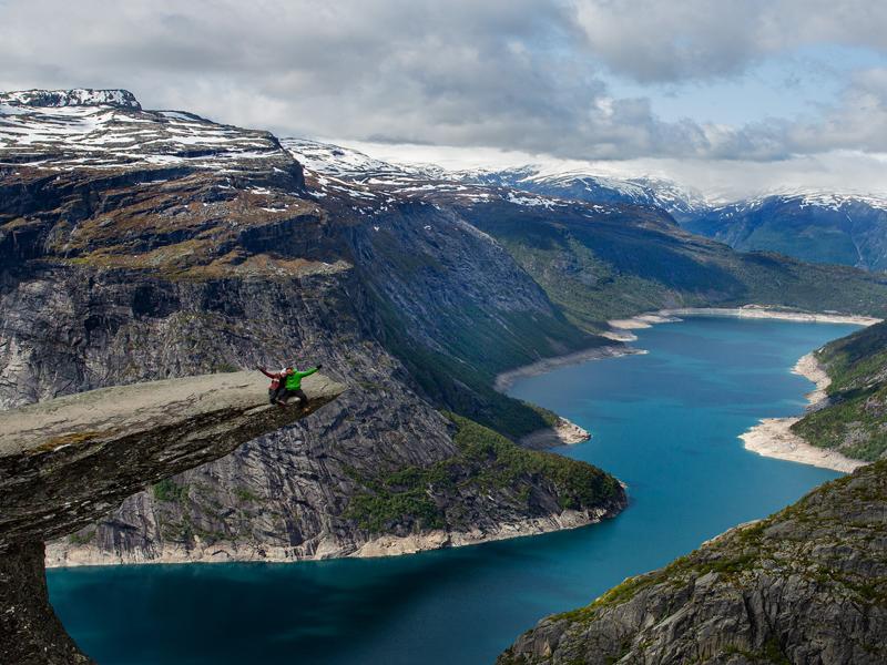 Jaimie and Bryan on the troll's tongue