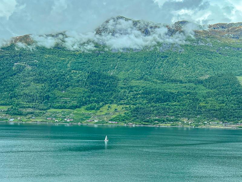 Sailboat in the fjord