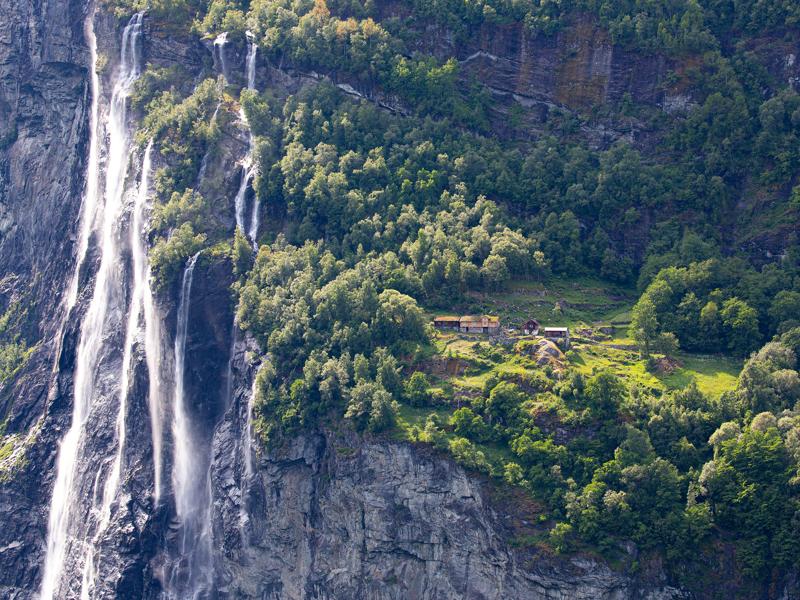 Seven sisters and another farm across the fjord