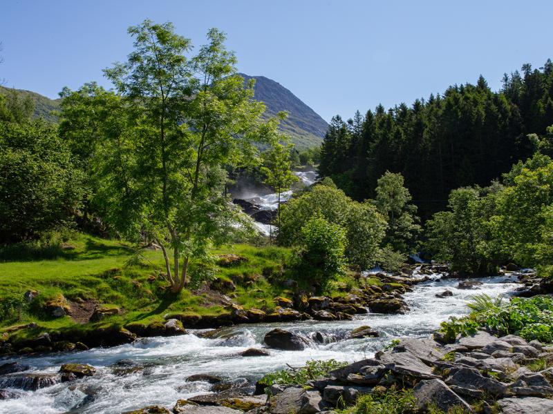The local waterfall through town